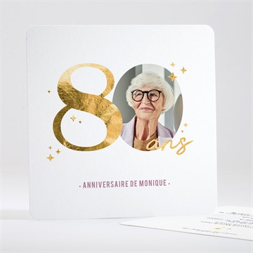 Invitation anniversaire paillette 80 ans