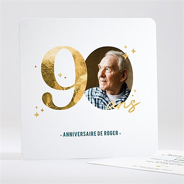 Invitation anniversaire paillette 90 ans