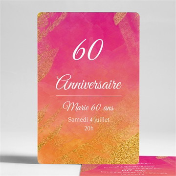 Invitation anniversaire en l'honneur de mes 60 ans
