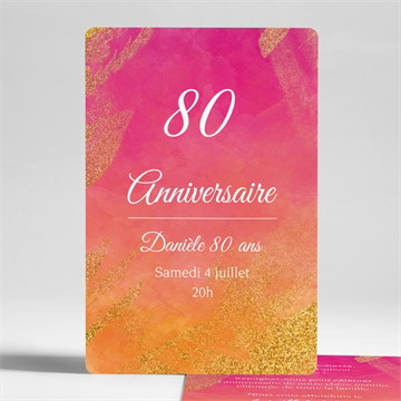 Invitation anniversaire en l'honneur de mes 80 ans