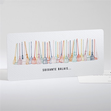 Invitation anniversaire 60 balais