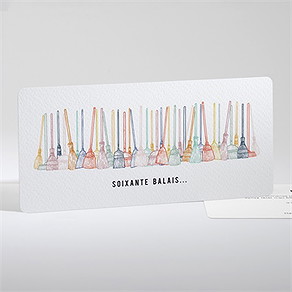 Invitation anniversaire 60 balais