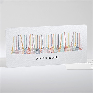 Invitation anniversaire 60 balais