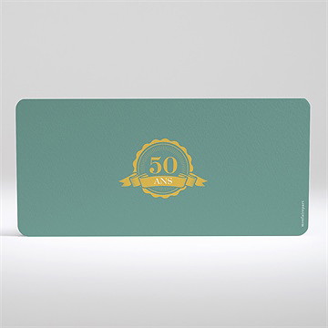 Invitation anniversaire carte d’embarquement 50 ans - Dos de l'invitation