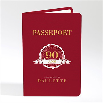 Invitation anniversaire passeport 90 ans