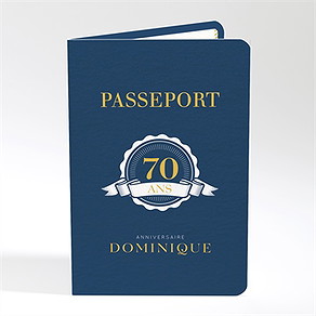 Invitation anniversaire passeport 70 ans