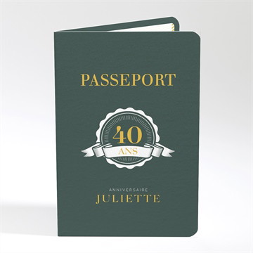 Invitation anniversaire passeport 40 ans