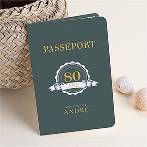Invitation anniversaire passeport 80 ans