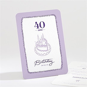 Invitation anniversaire dolce vita gâteau