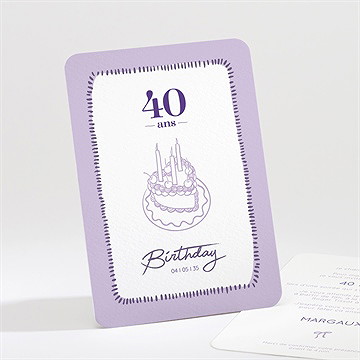 Invitation anniversaire dolce vita gâteau