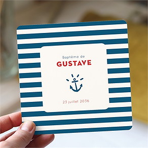 Faire-part de baptême petit marin