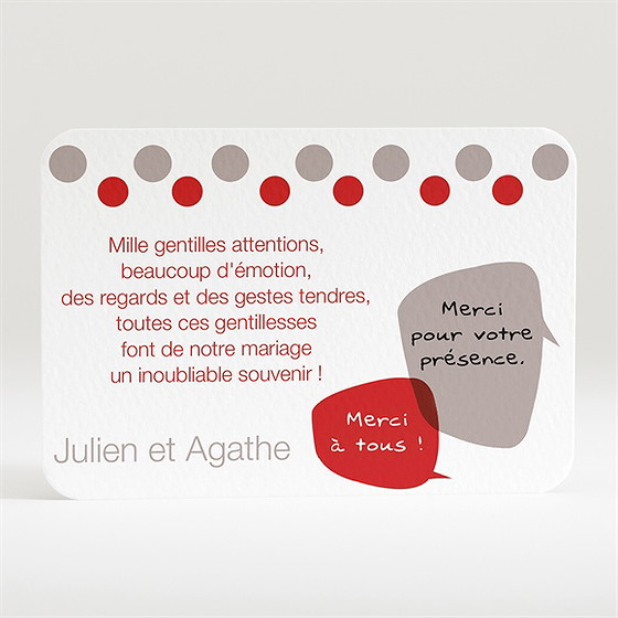 Remerciement mariage humour original