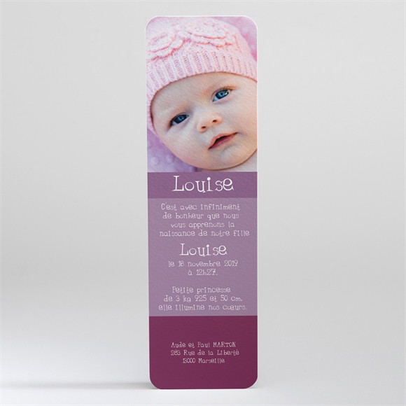 Faire-part naissance Teintes de violet réf.N20023