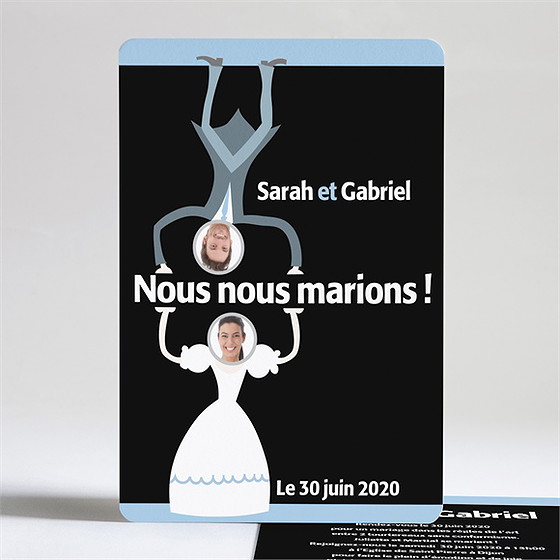 Faire-part mariage annonce décalée