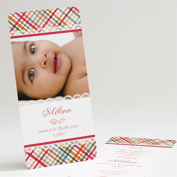 Faire-part naissance Motifs rayés réf.N22111