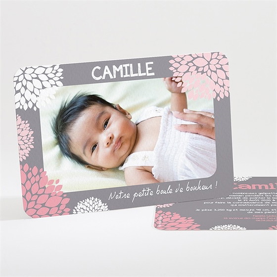 Faire-part naissance nature et pastel photo