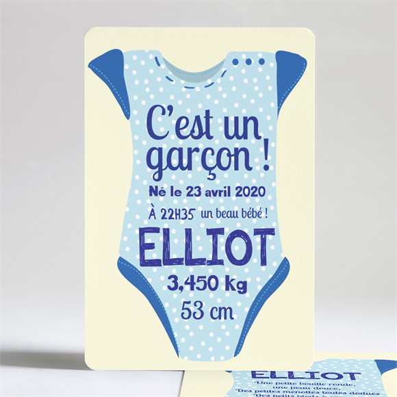 Faire-part naissance Petit body garçon réf.N24124