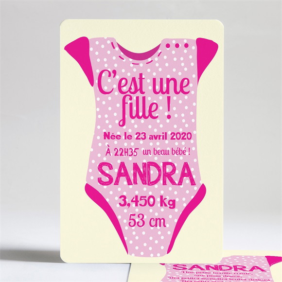 Faire-part naissance C est une sacré fille réf.N24125