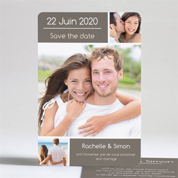 Faire-part mariage annonce originale et vintage réf.N24133