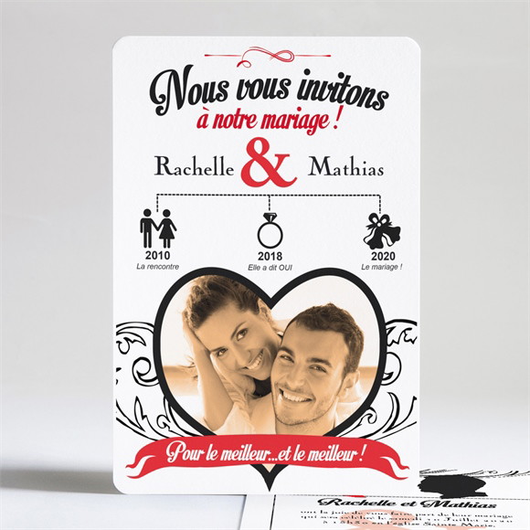 Faire-part mariage Pour le meilleur réf.N24134