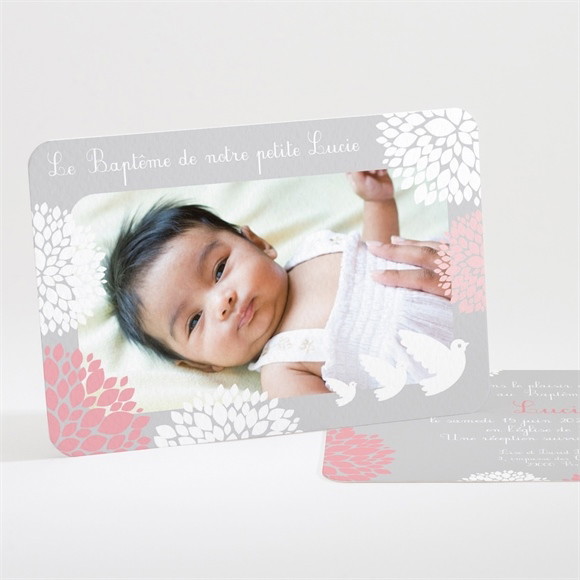 Faire-part de baptême Tendre Bonheur réf.N11134