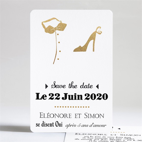 Faire-part mariage Smoking et Talons réf.N24136