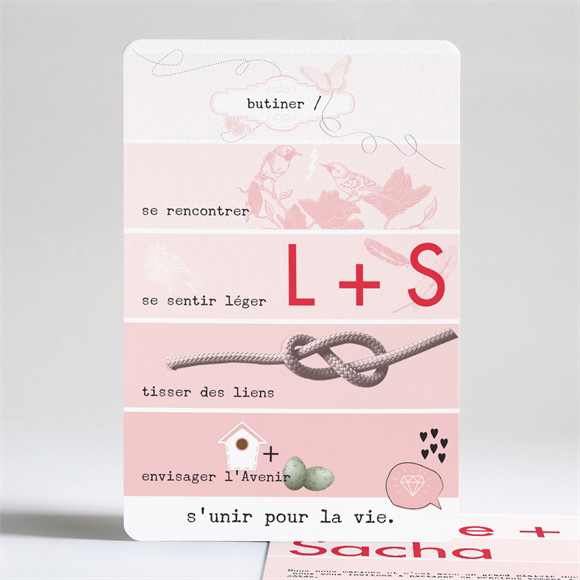 Faire-part mariage Le Joli Noeud du mariage réf.N24139