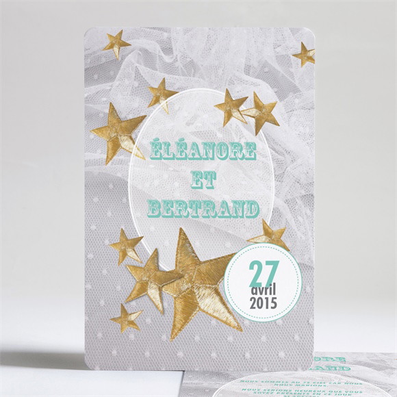Faire-part mariage Féerie d'étoiles réf.N24144