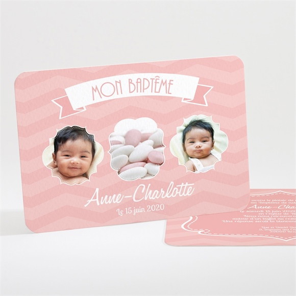 Faire-part de baptême Arabesque réf.N11144