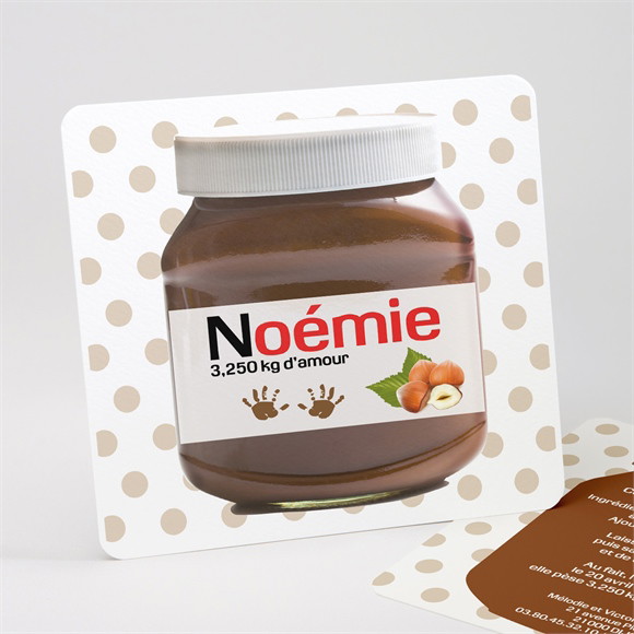 Faire-part naissance Un Amour à tartiner réf.N31166