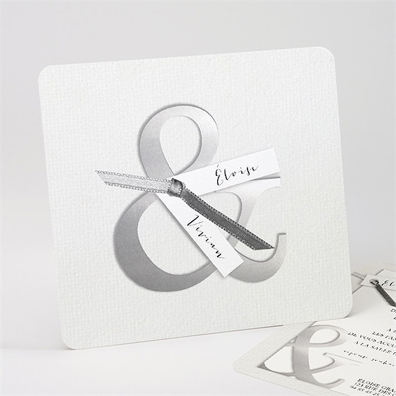 Faire-part mariage esperluette et étiquettes