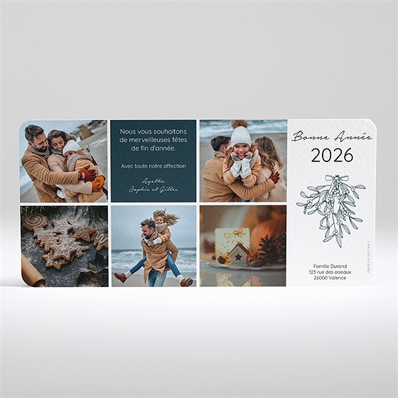 Carte de voeux les voeux en mosaique