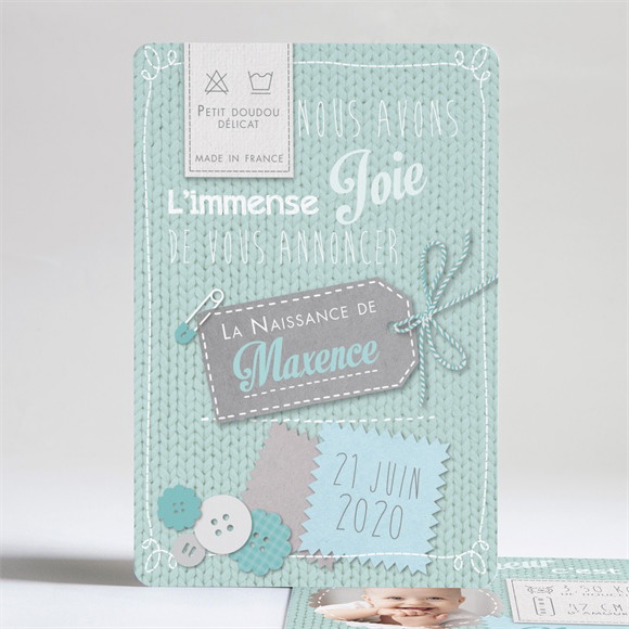 Faire-part naissance Esprit Layette réf.N24182