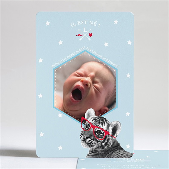 Faire-part naissance petit tigre