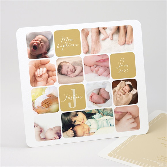 Faire-part de baptême 11 photos! réf.N311123