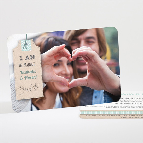 Invitation anniversaire de mariage On re-célèbre! réf.N11155