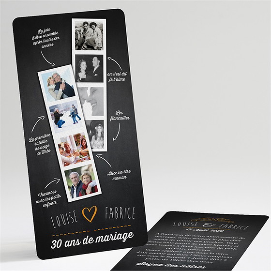 Invitation anniversaire de mariage notre retrospective