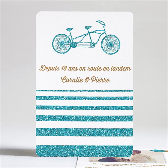 Invitation anniversaire de mariage notre tandem