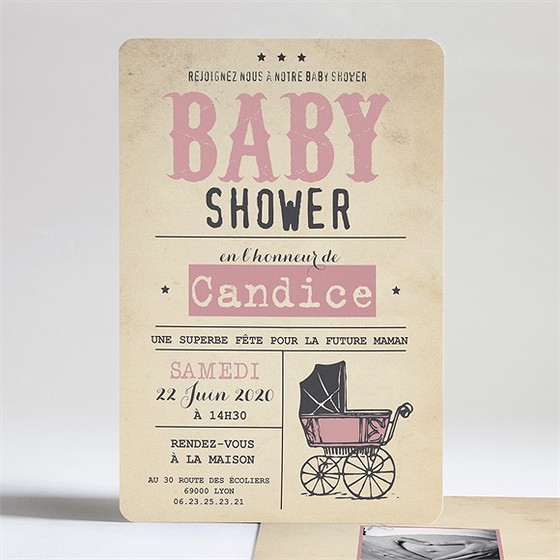 Faire-part baby shower entre copines