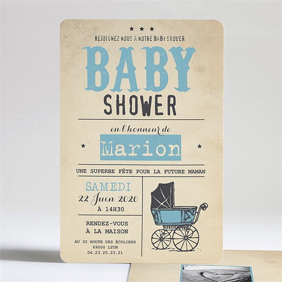Faire-part baby shower le partage