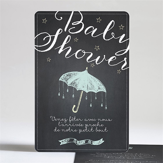 Faire-part baby shower baby shower original ardoise