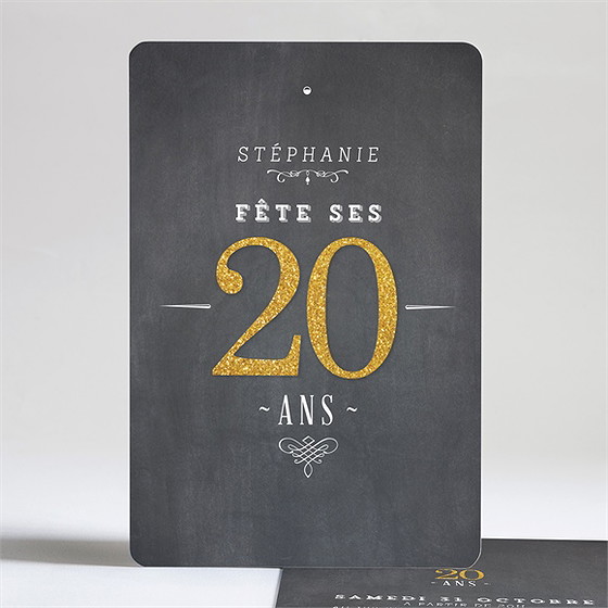 Invitation anniversaire fêtons mes 20 ans