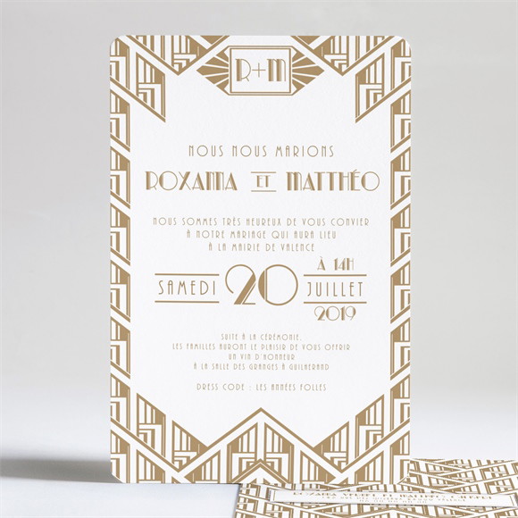 Faire-part mariage Années folles réf.N241112