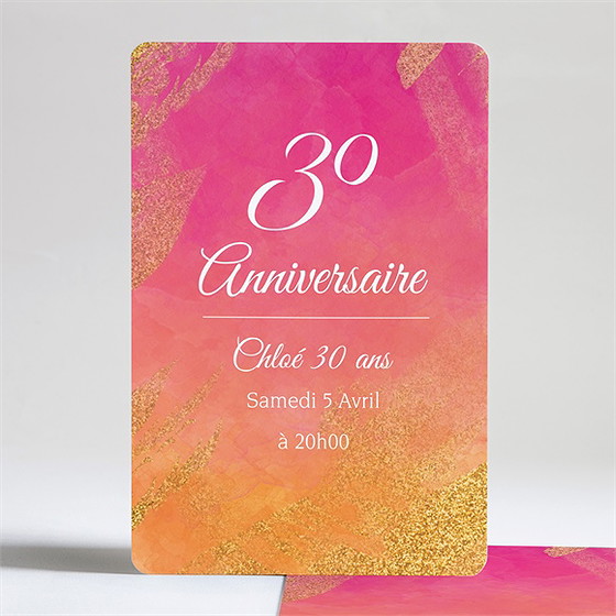 Invitation anniversaire en l'honneur de mes 30 ans