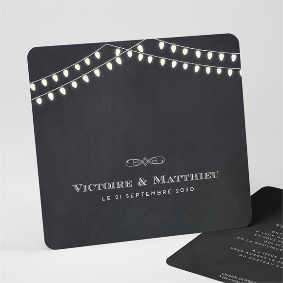 Faire-part mariage Tendance ardoise réf.N311183