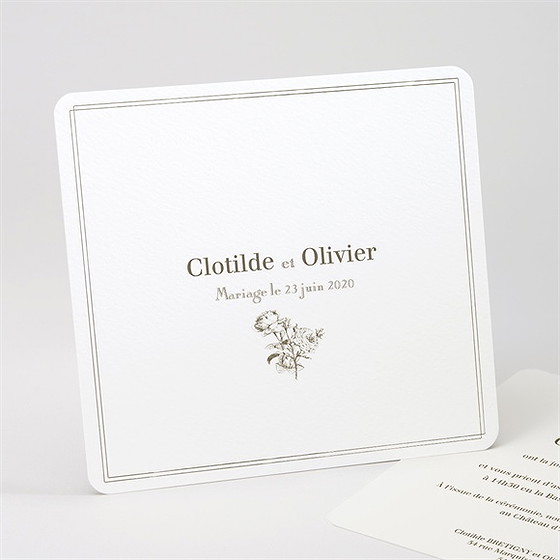 Faire-part mariage carde traditionnel