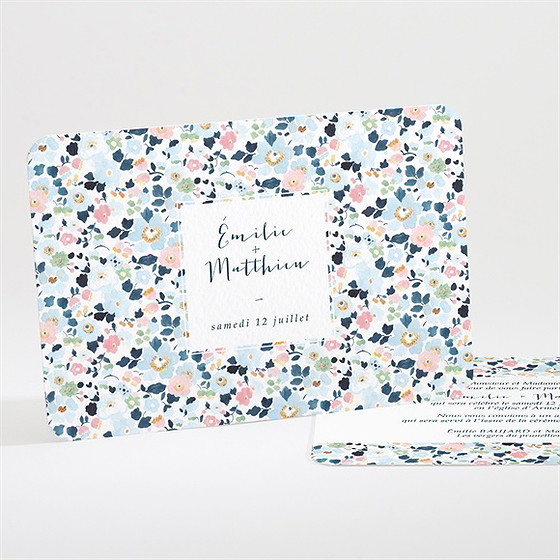 Faire-part mariage liberty chic