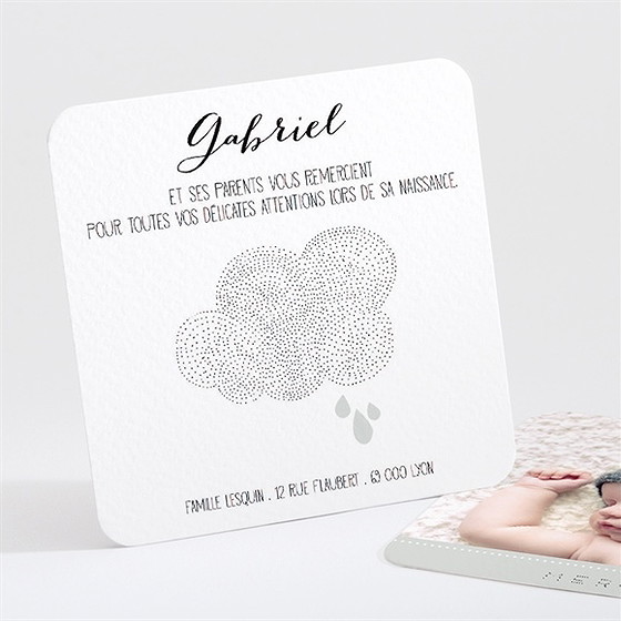 Remerciement naissance nuage poétique photo