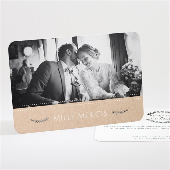 Remerciement mariage Avec programme réf.N111214