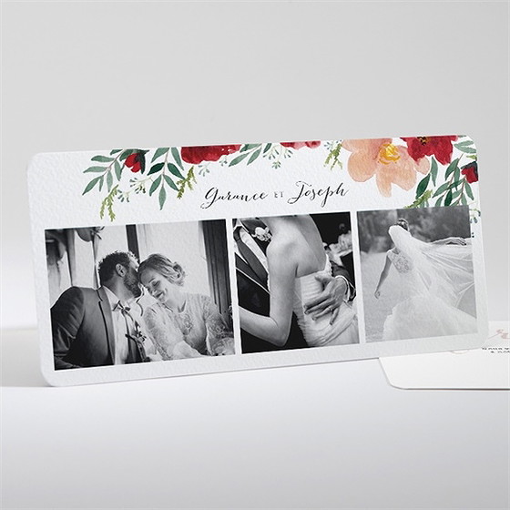 Remerciement mariage jolis coquelicots